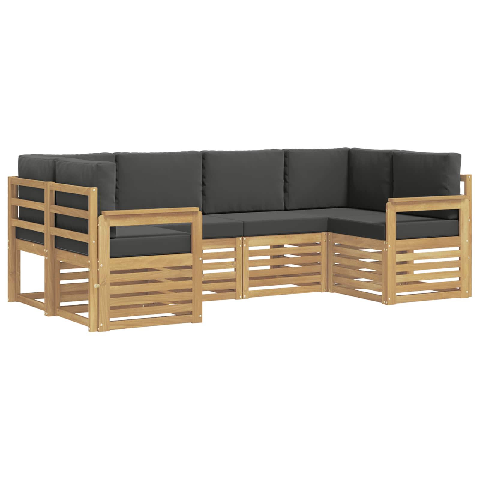 vidaXL Zestaw sof na zewnątrz 5 pcs Biały i Antracytowy