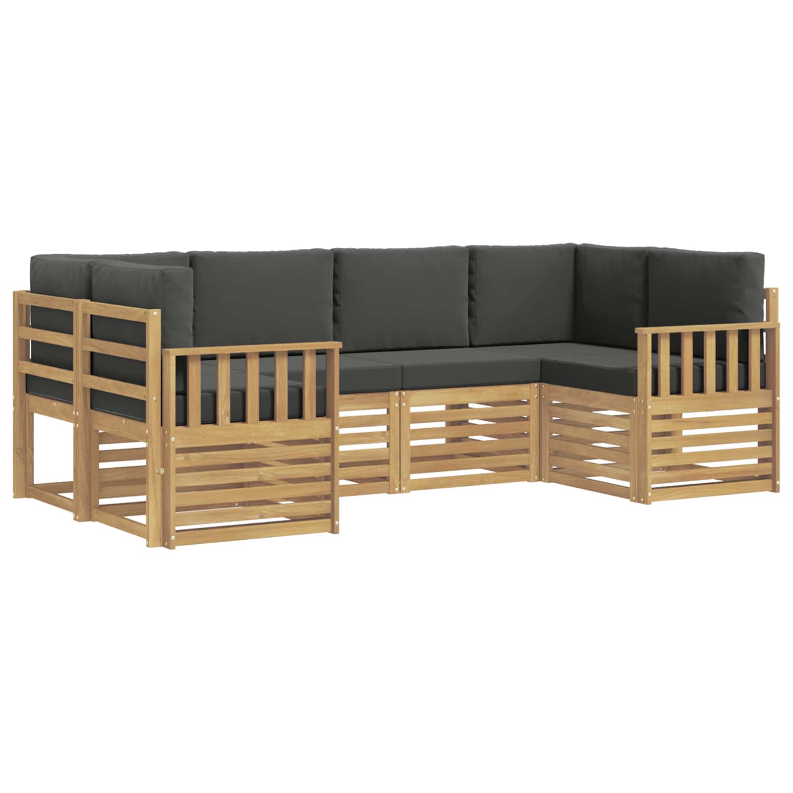 vidaXL Zestaw sof na zewnątrz 5 pcs Biały i Antracytowy