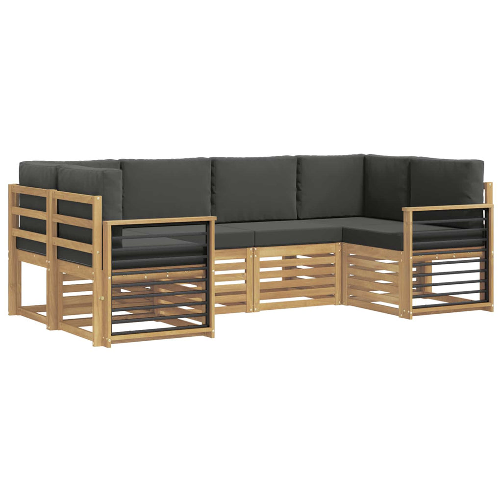 vidaXL Zestaw sofy narożnej 6 pcs Biały i antracyt 245 x 128,5 x 73 cm