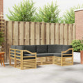 vidaXL Zestaw sofy narożnej 6 pcs Biały i antracyt 245 x 126,5 x 73 cm