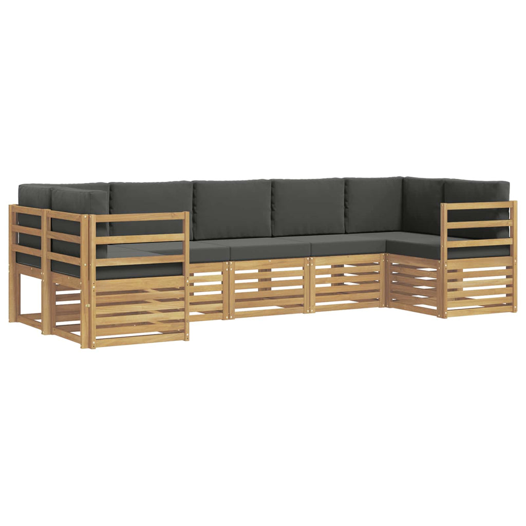 vidaXL Zestaw sofy narożnej 7 pcs Biały i antracyt 304 x 126,5 x 73 cm