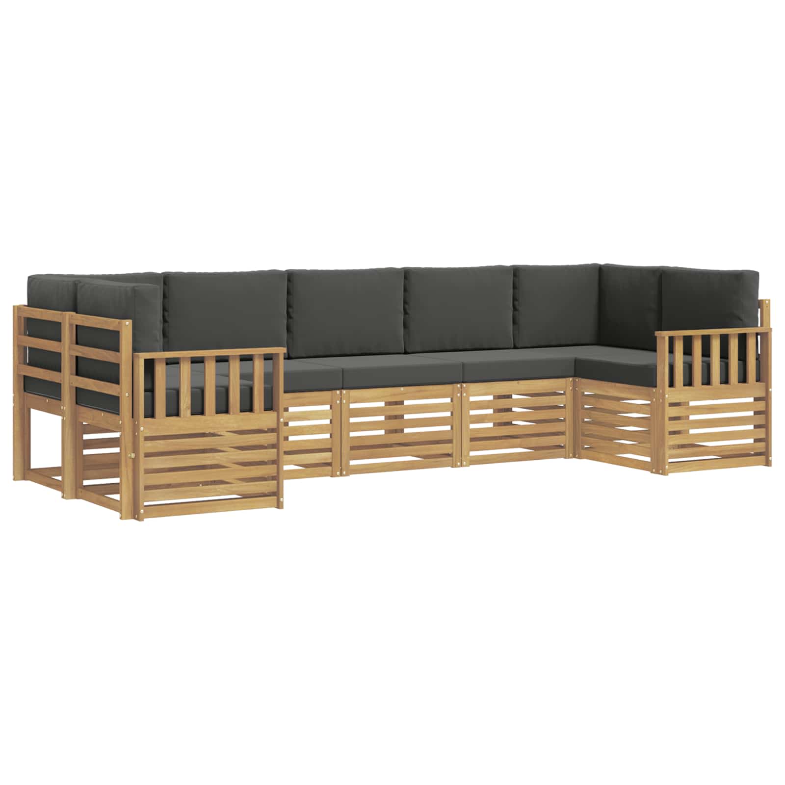 vidaXL Zestaw sof na zewnątrz 6 pcs Biały i Antracytowy