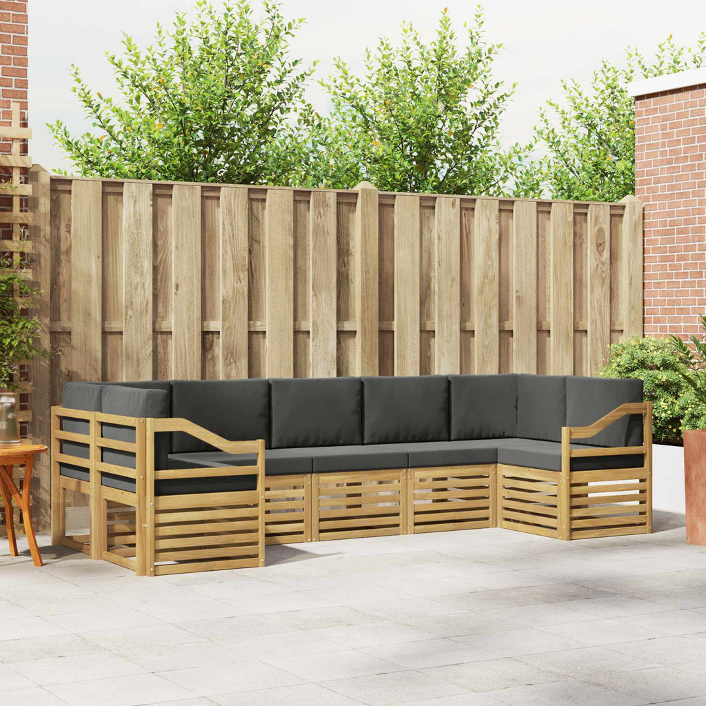 vidaXL Zestaw sofy narożnej 7 pcs Biały i antracyt 304 x 126,5 x 73 cm