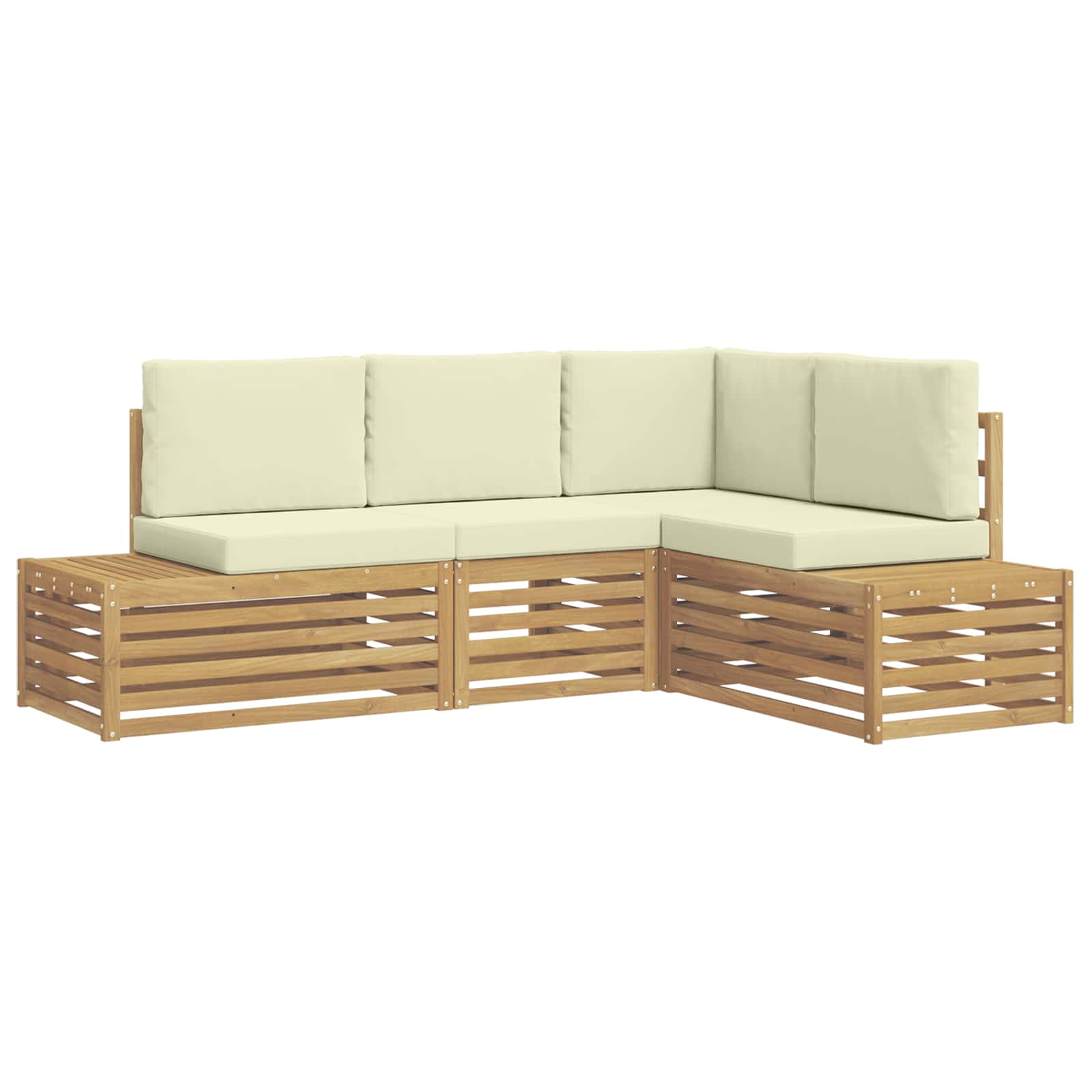 vidaXL Zestaw sof na zewnątrz Biały 213,5 x 154,5 x 73 cm Poliester