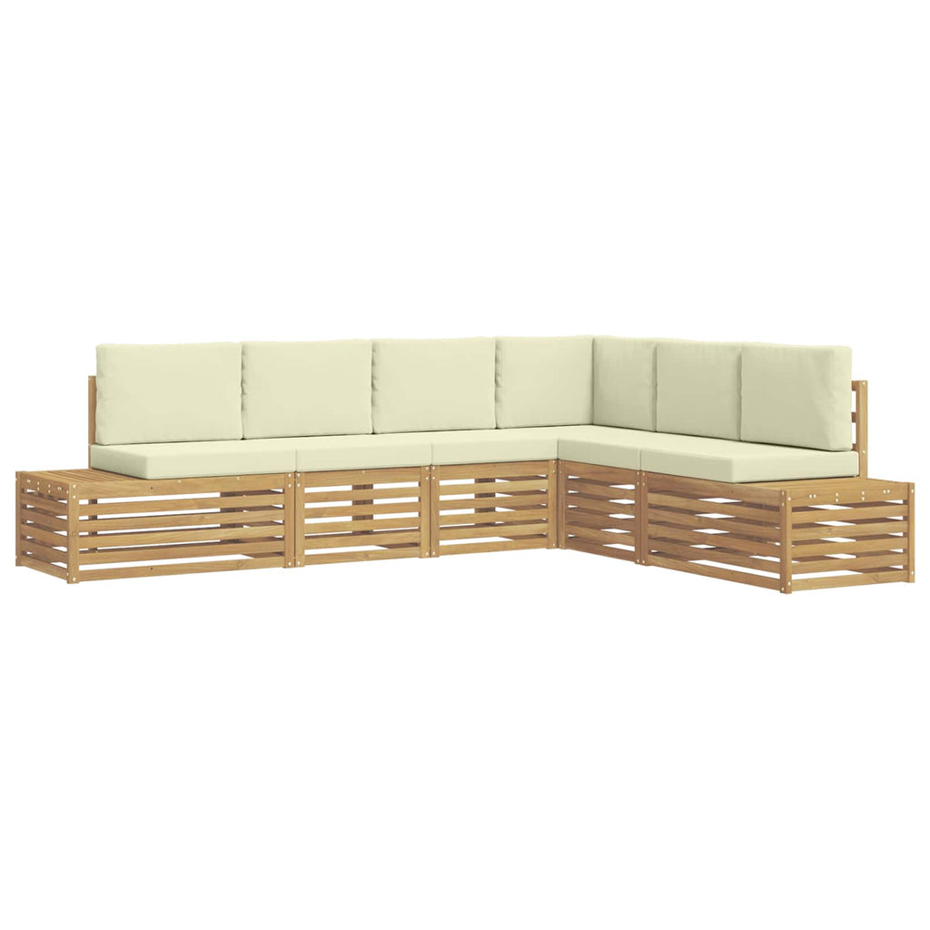 vidaXL Zestaw sof na zewnątrz Biały 273 x 213,5 x 73 cm Poliester