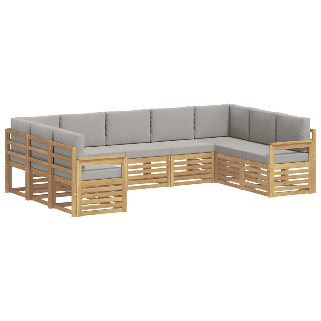 vidaXL Zestaw sof na zewnątrz 7 pcs Biały i jasnoszary