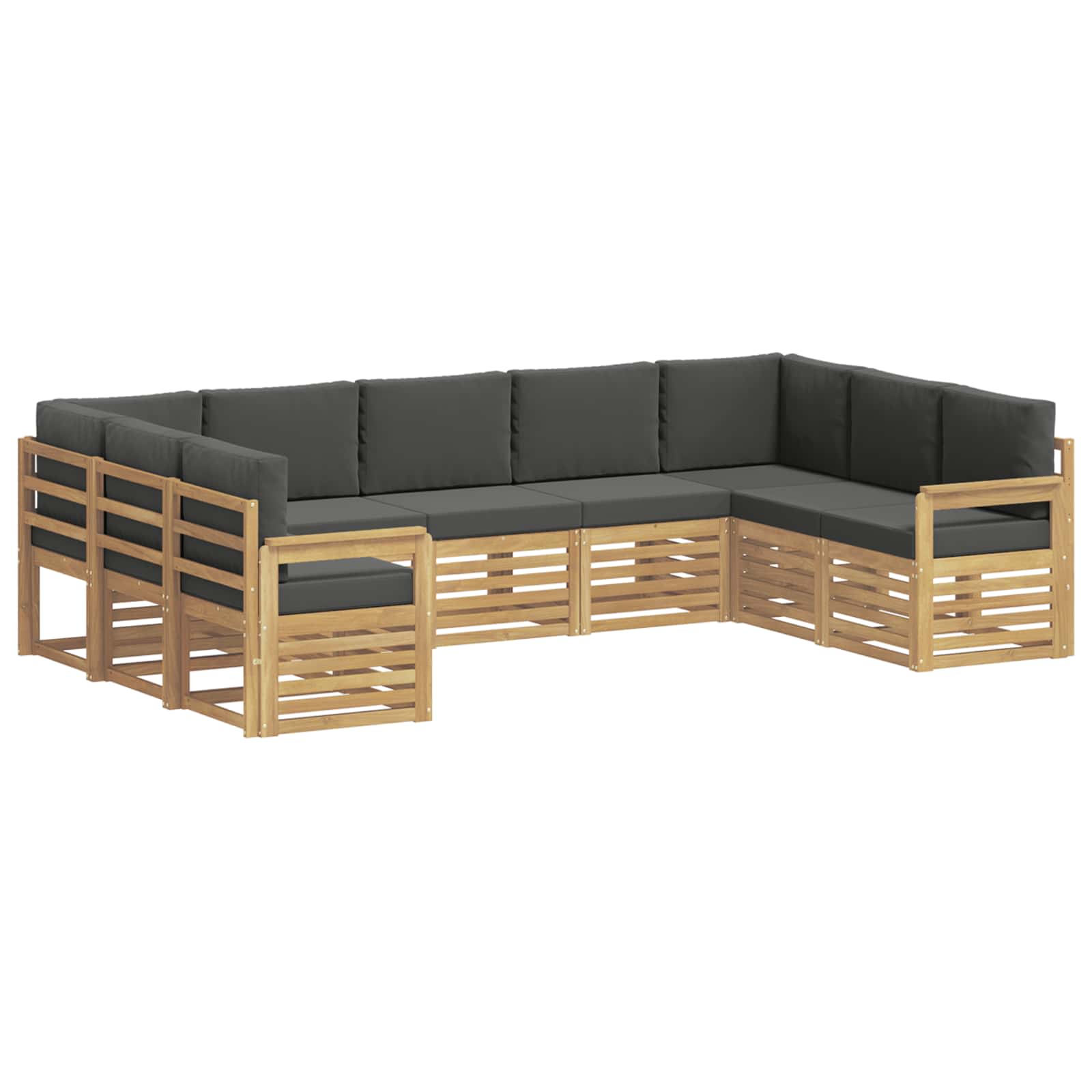 vidaXL Zestaw sof na zewnątrz 7 pcs Biały i Antracytowy