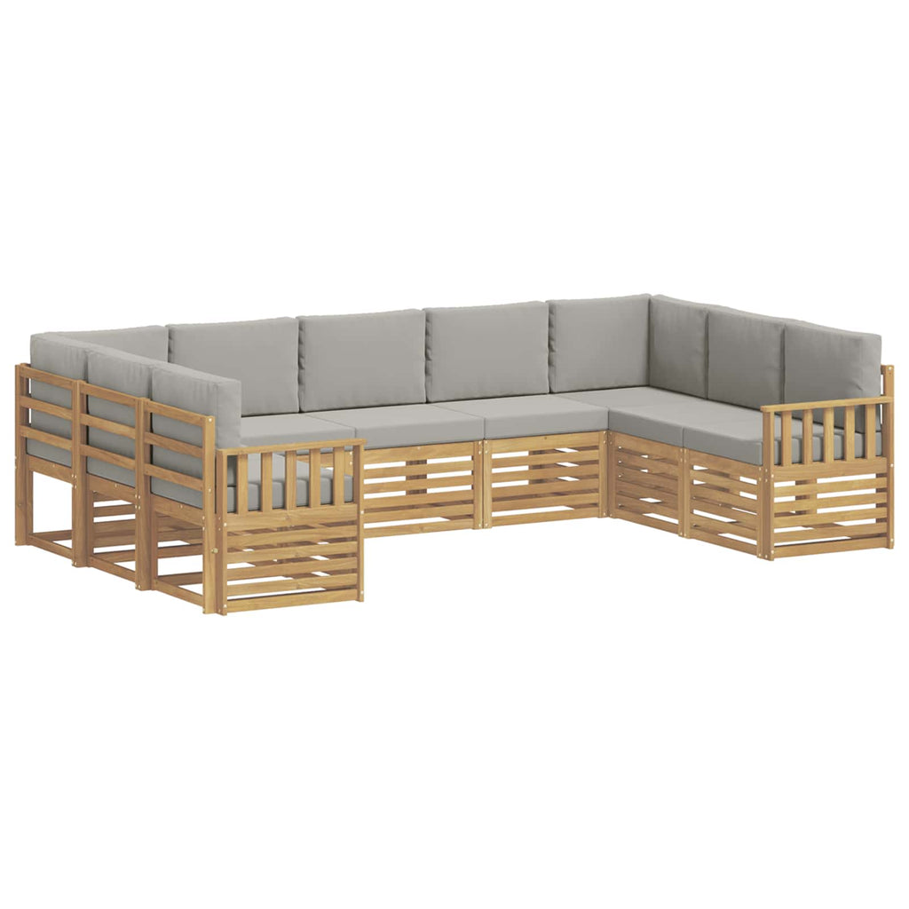 vidaXL Zestaw sof na zewnątrz 7 pcs Biały i jasnoszary