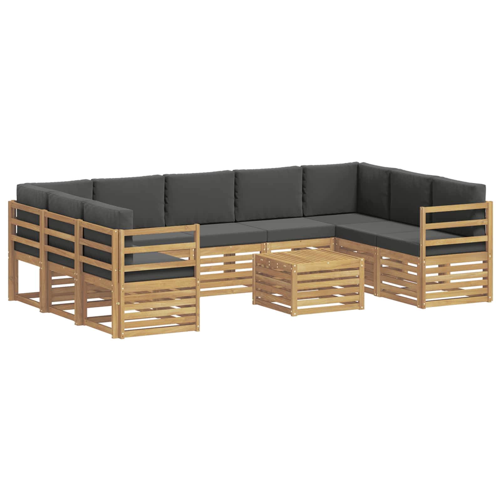 vidaXL Zestaw sof na zewnątrz 8 pcs Biały i Antracytowy