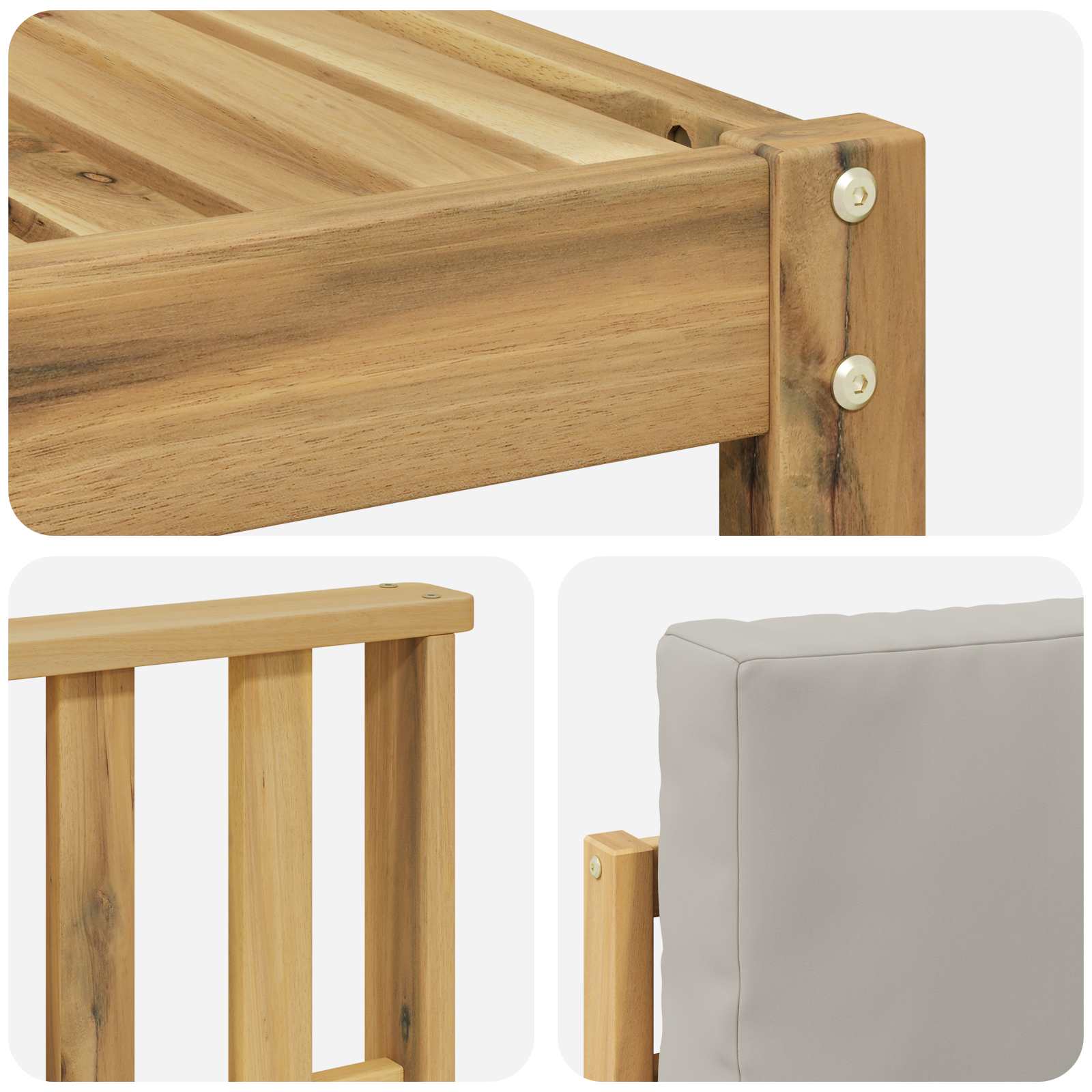 vidaXL Zestaw sof na zewnątrz 8 pcs Biały i jasnoszary 59 x 59 x 37 cm