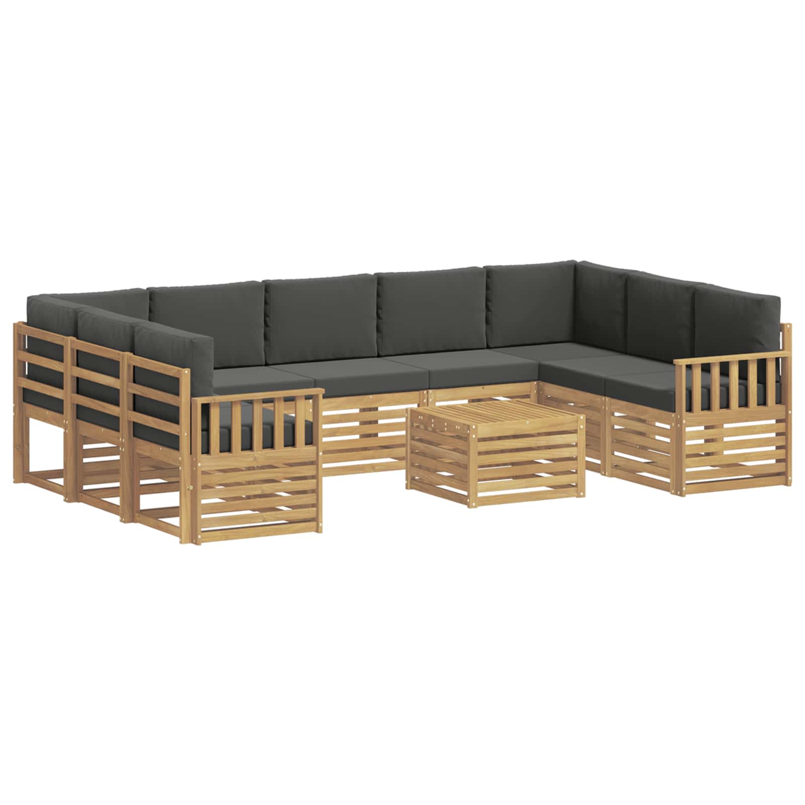 vidaXL Zestaw sof na zewnątrz 8 pcs Biały i Antracytowy