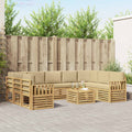vidaXL Zestaw sof na zewnątrz 8 pcs Biały i beżowy 59 x 59 x 37 cm