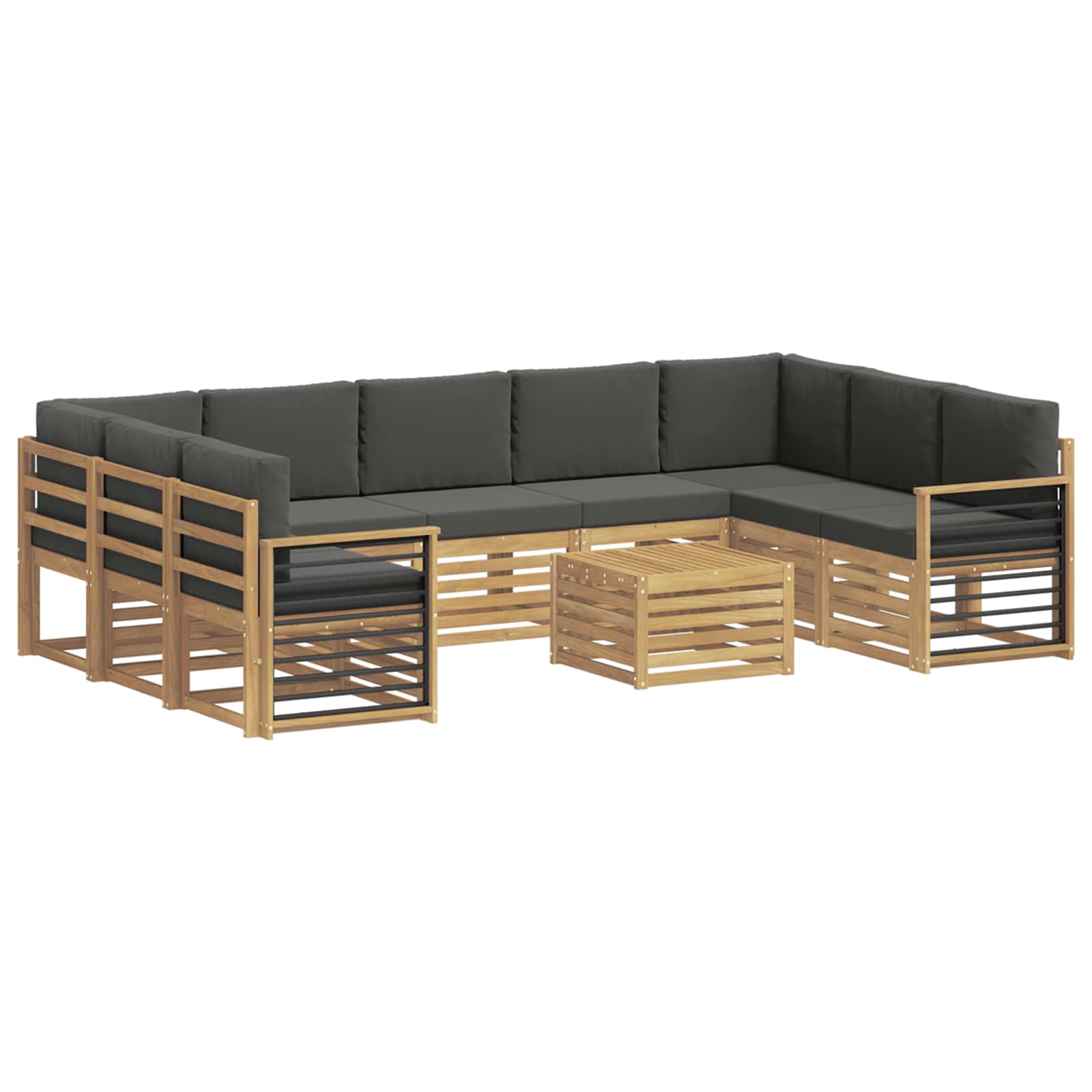 vidaXL Zestaw sof na zewnątrz 8 pcs Biały i Antracytowy