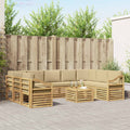 vidaXL Zestawy sof 10 pcs Biały i Beżowy 59 x 59 x 37 cm Poliester