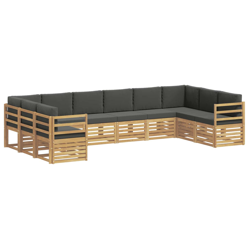 vidaXL Zestaw sofy narożnej 10 pcs Biały i antracyt