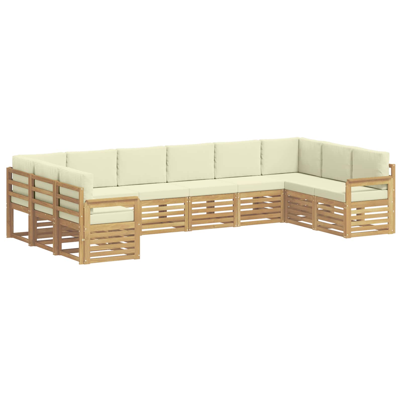 vidaXL Zestaw sof na zewnątrz 7 pcs Biały i kremowy