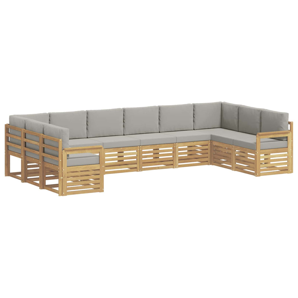 vidaXL Zestaw sof na zewnątrz 7 pcs Biały i jasnoszary