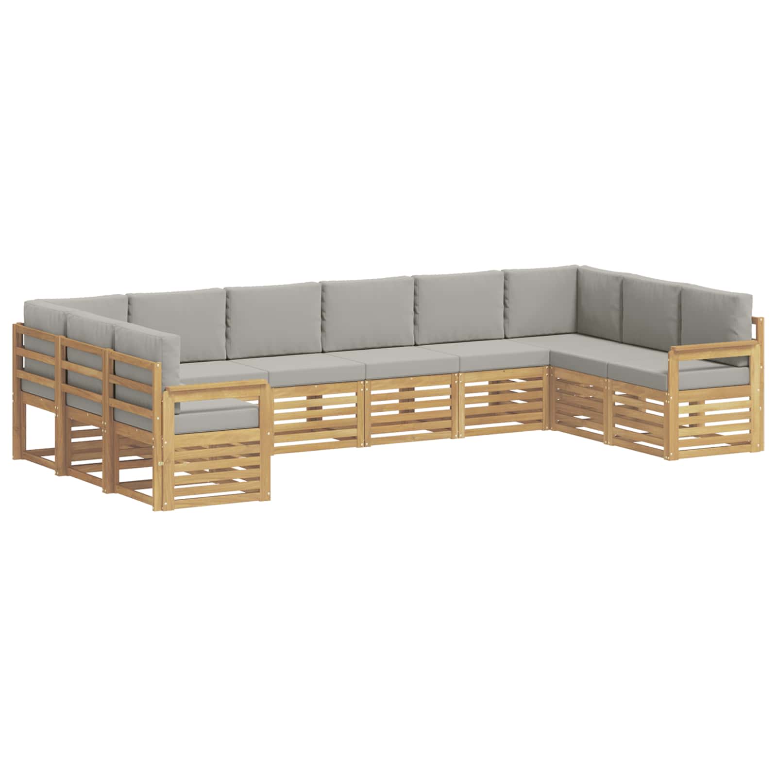 vidaXL Zestaw sof na zewnątrz 7 pcs Biały i jasnoszary