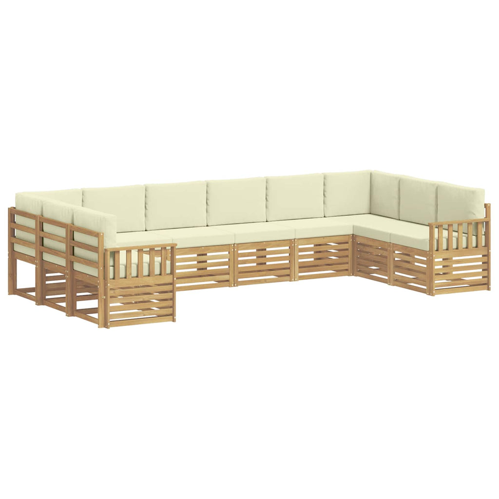 vidaXL Zestaw sof na zewnątrz 7 pcs Biały i kremowy