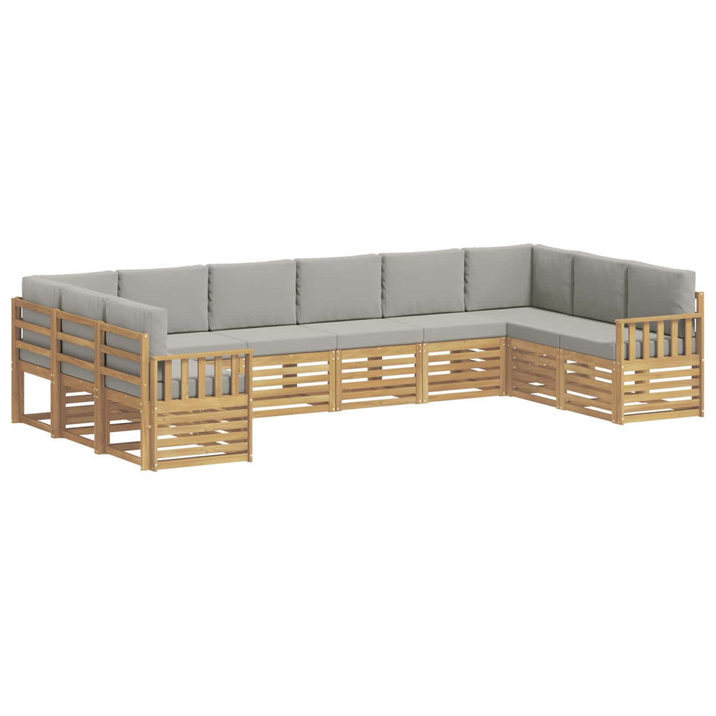 vidaXL Zestaw sof na zewnątrz 7 pcs Biały i jasnoszary
