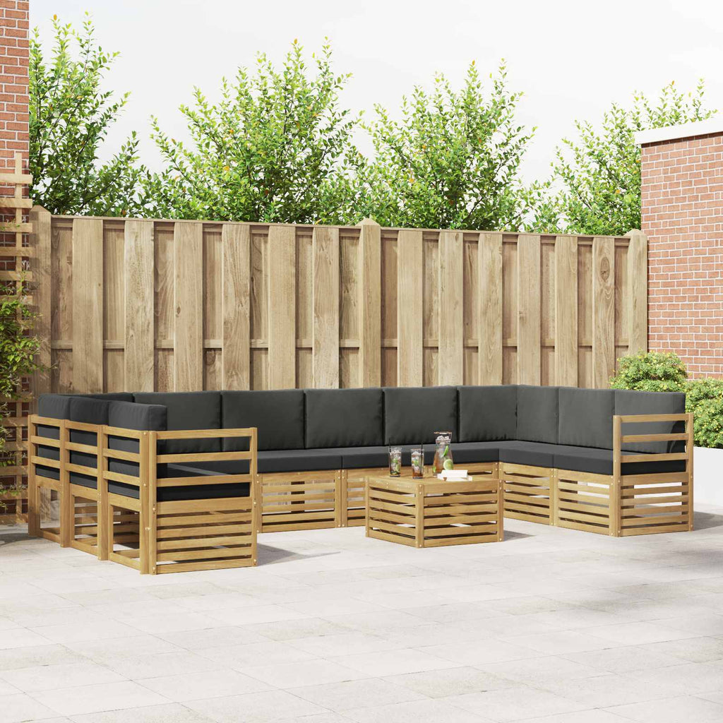 vidaXL Zestaw sof na zewnątrz 8 pcs Biały i Antracytowy
