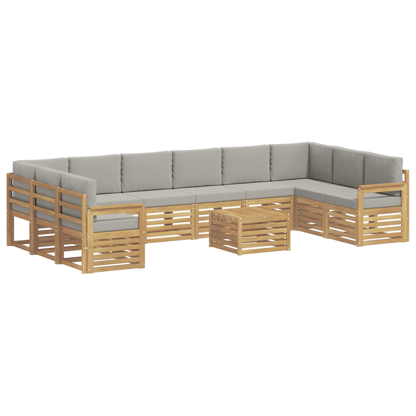 vidaXL Zestaw sof na zewnątrz 8 pcs Biały i jasnoszary 59 x 59 x 37 cm