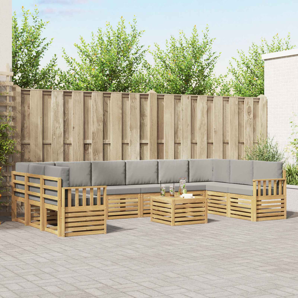 vidaXL Zestaw sof na zewnątrz 8 pcs Biały i jasnoszary 59 x 59 x 37 cm