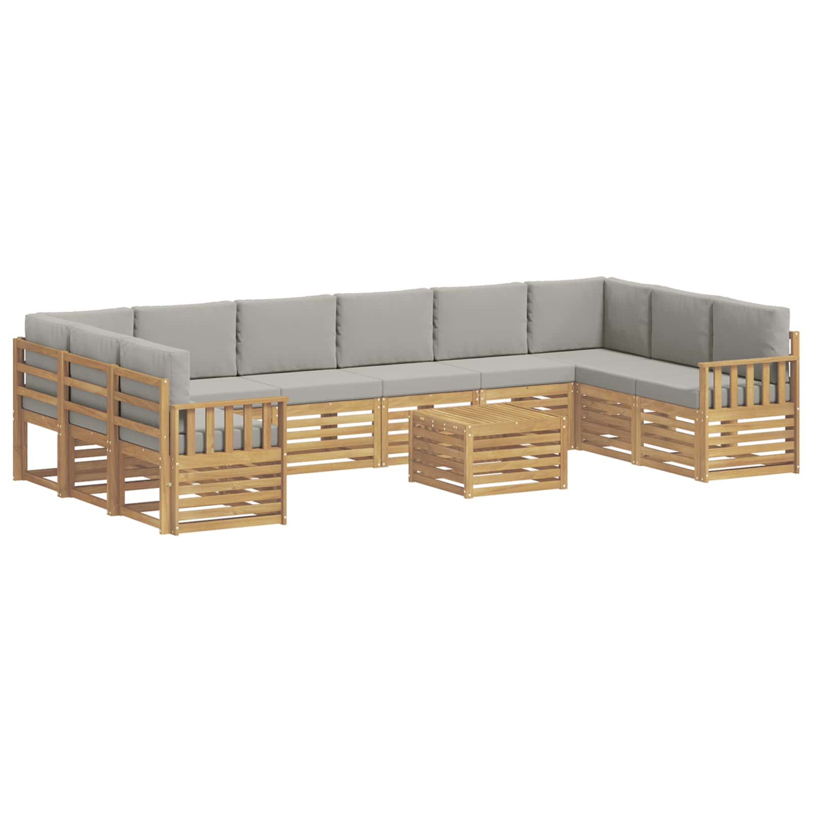 vidaXL Zestaw sof na zewnątrz 8 pcs Biały i jasnoszary 59 x 59 x 37 cm