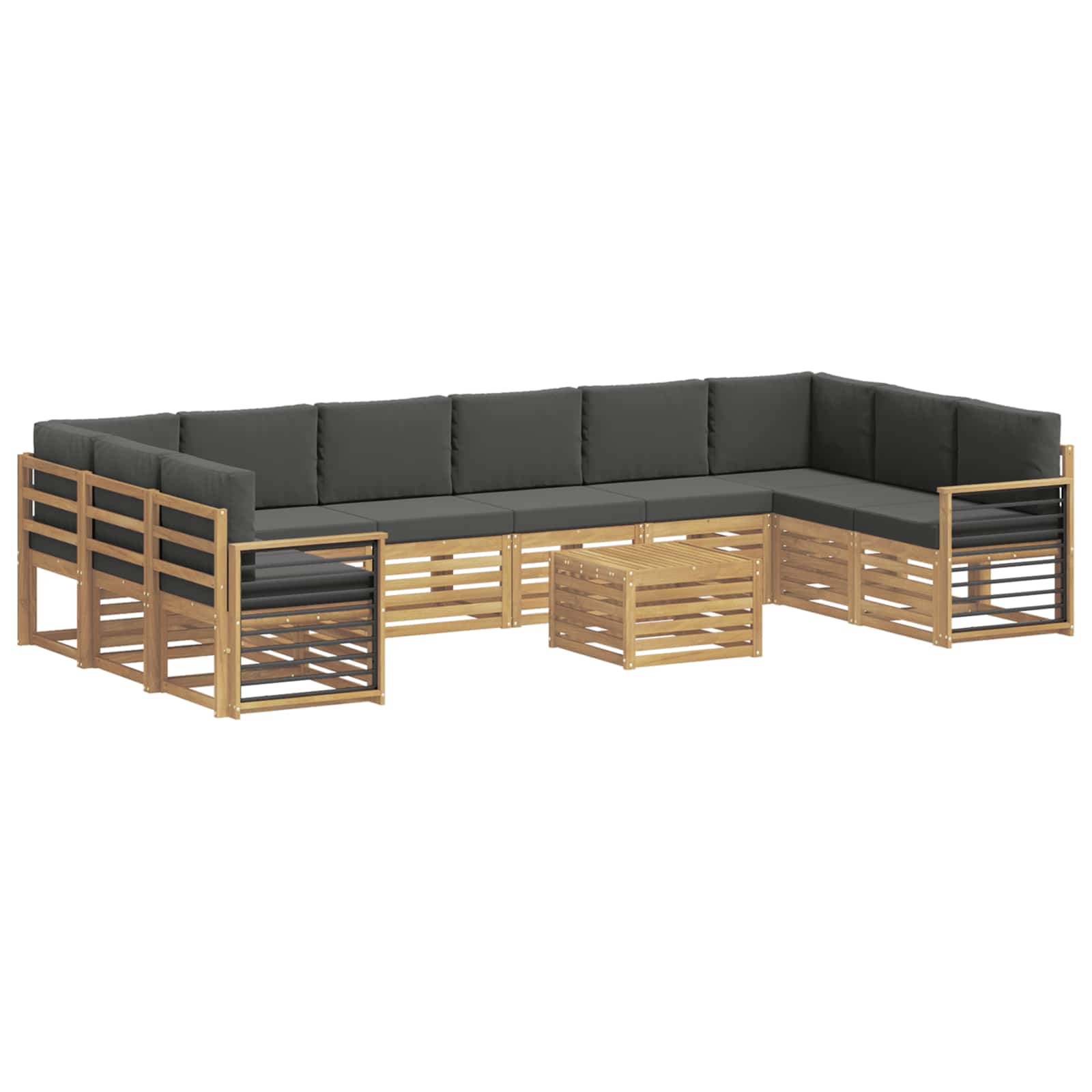 vidaXL Zestaw sof na zewnątrz 8 pcs Biały i Antracytowy