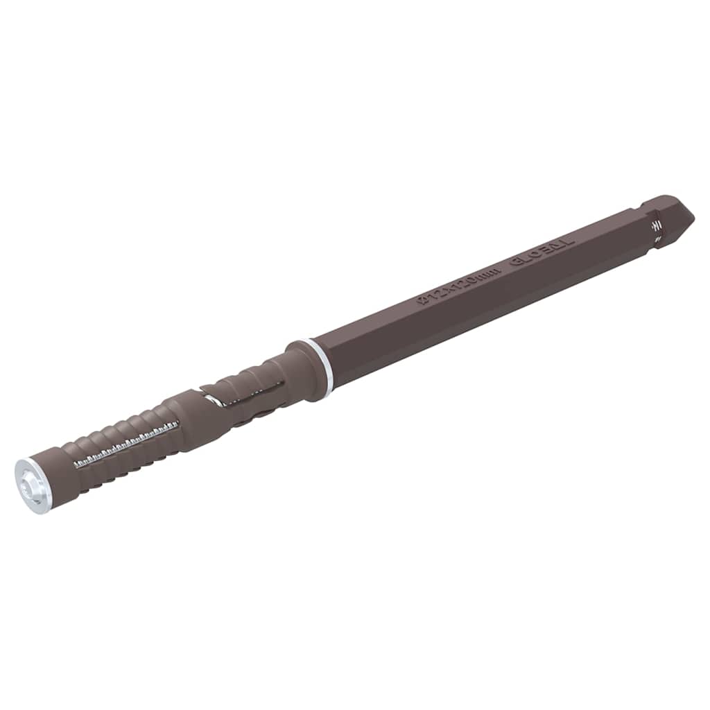 vidaXL Uchwyty do półek wiszących 12 pcs Beżowy Ø12 x 190 mm Stal