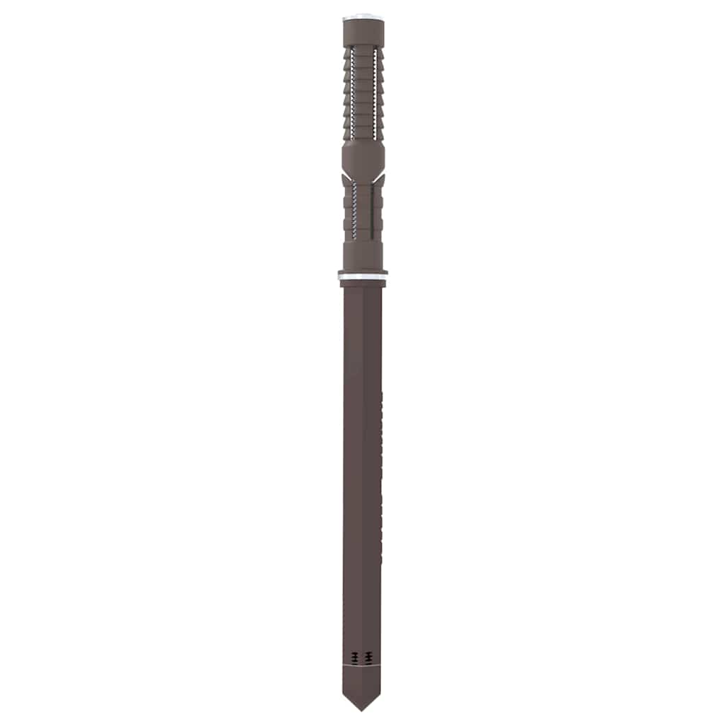 vidaXL Uchwyty do półek wiszących 12 pcs Beżowy Ø12 x 190 mm Stal