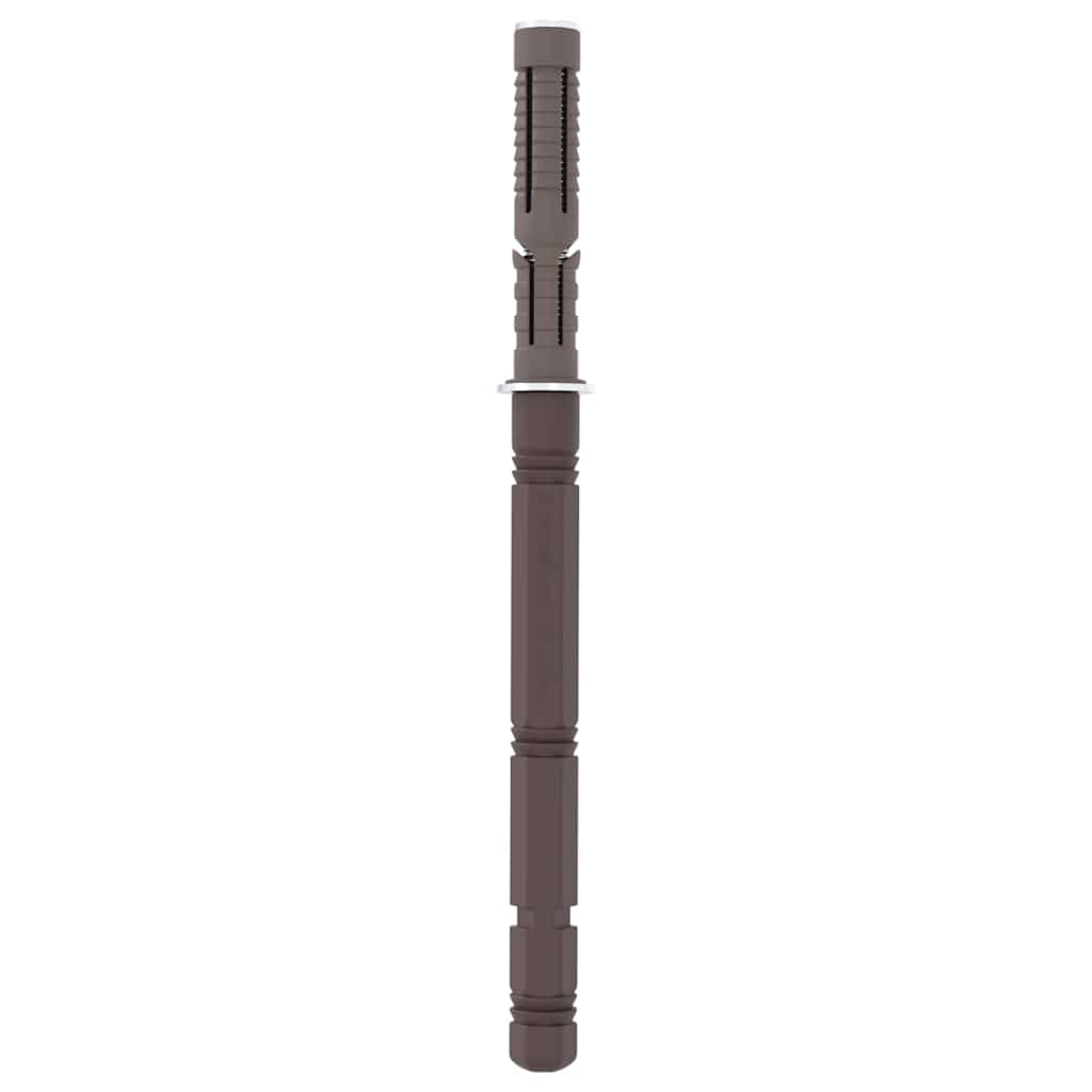 vidaXL Uchwyty do półek wiszących 12 pcs Beżowy Ø14 x 210 mm Stal