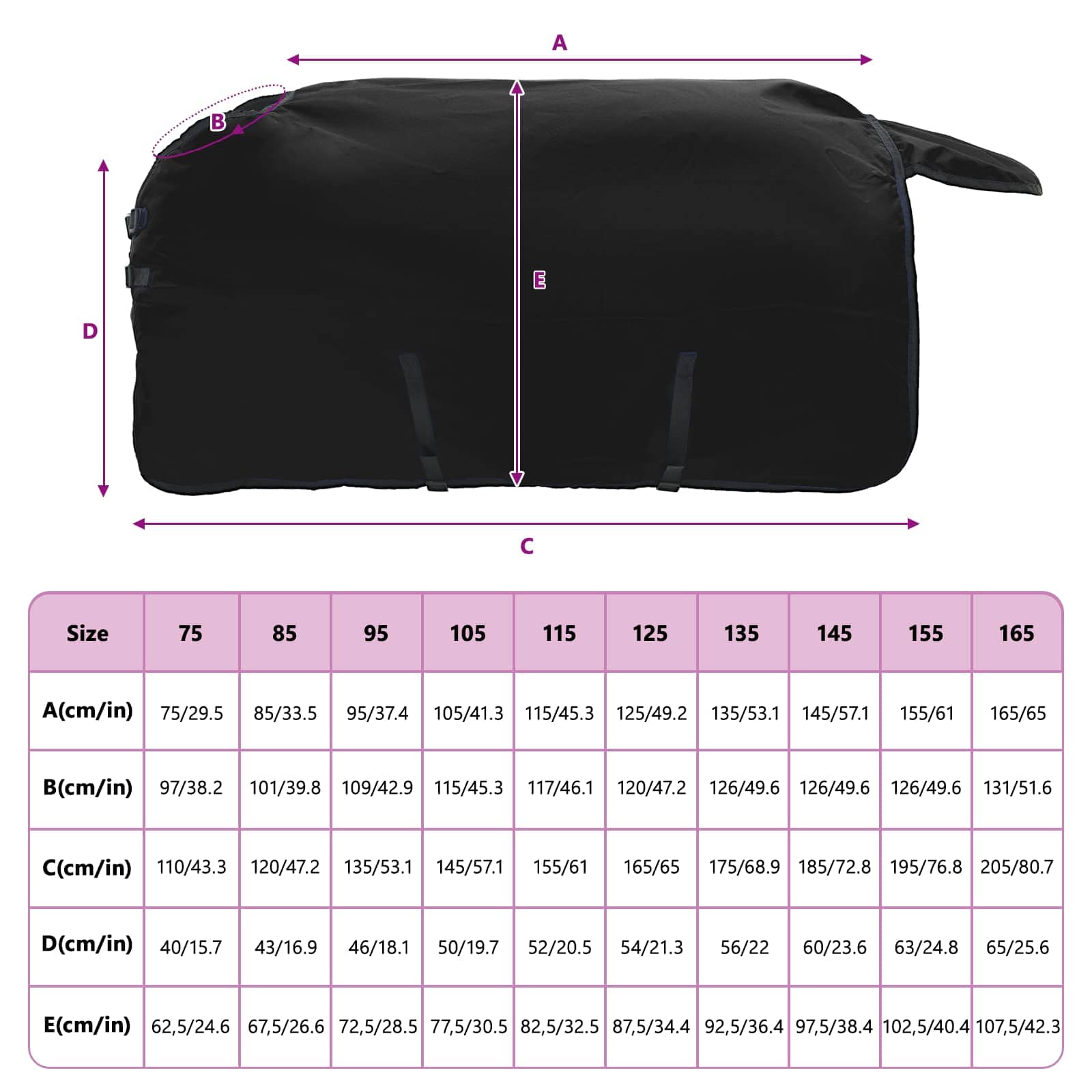 vidaXL Koc dla Koni Ciemna Zieleń i Czerń 85 cm Poliester
