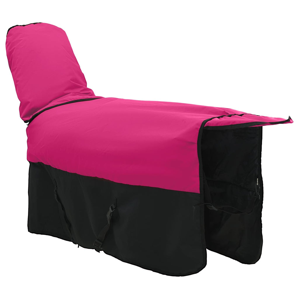 vidaXL Koc dla Koni Różowy i czarny 145 cm Poliester