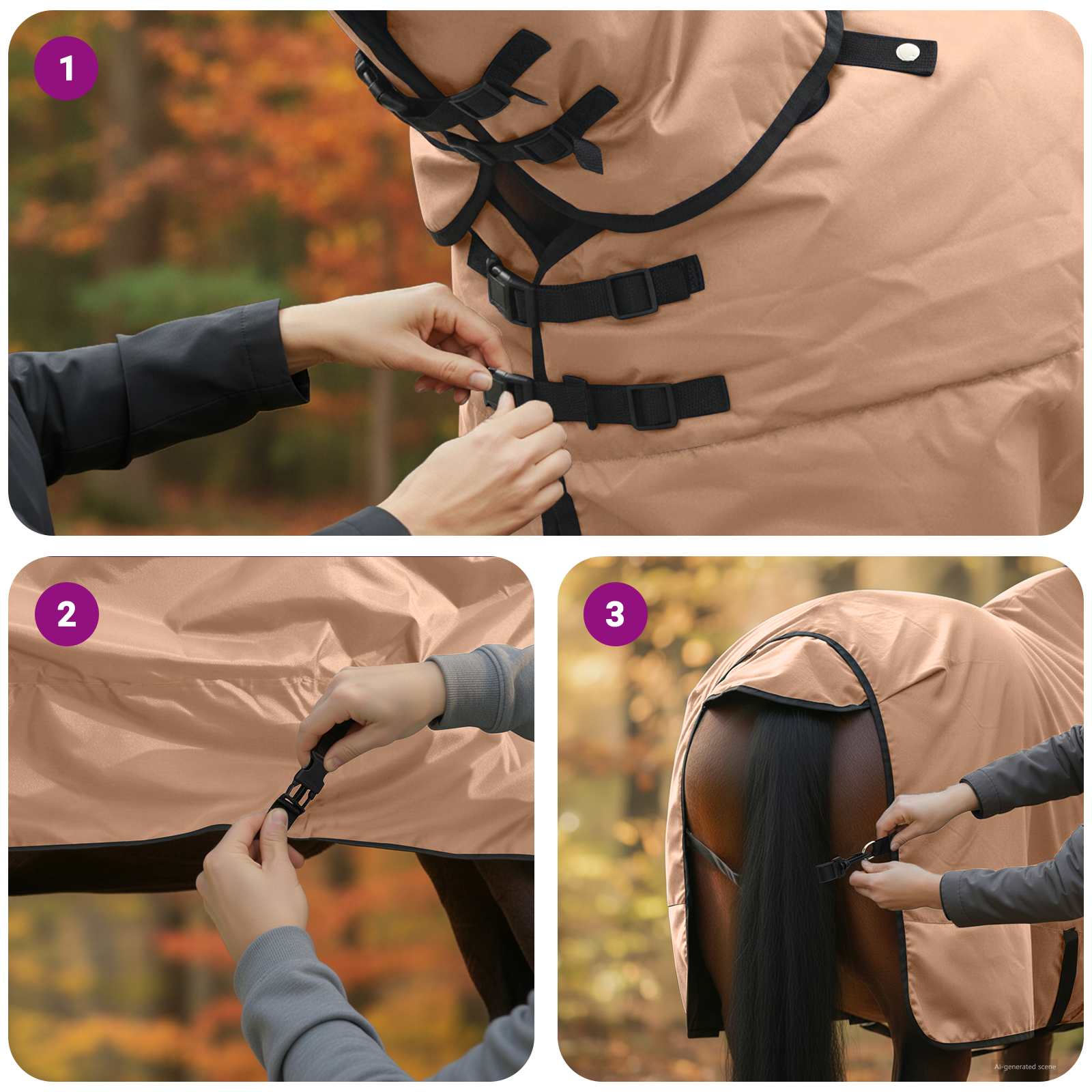 vidaXL Koc dla Koni Cappuccino 115 cm Poliester
