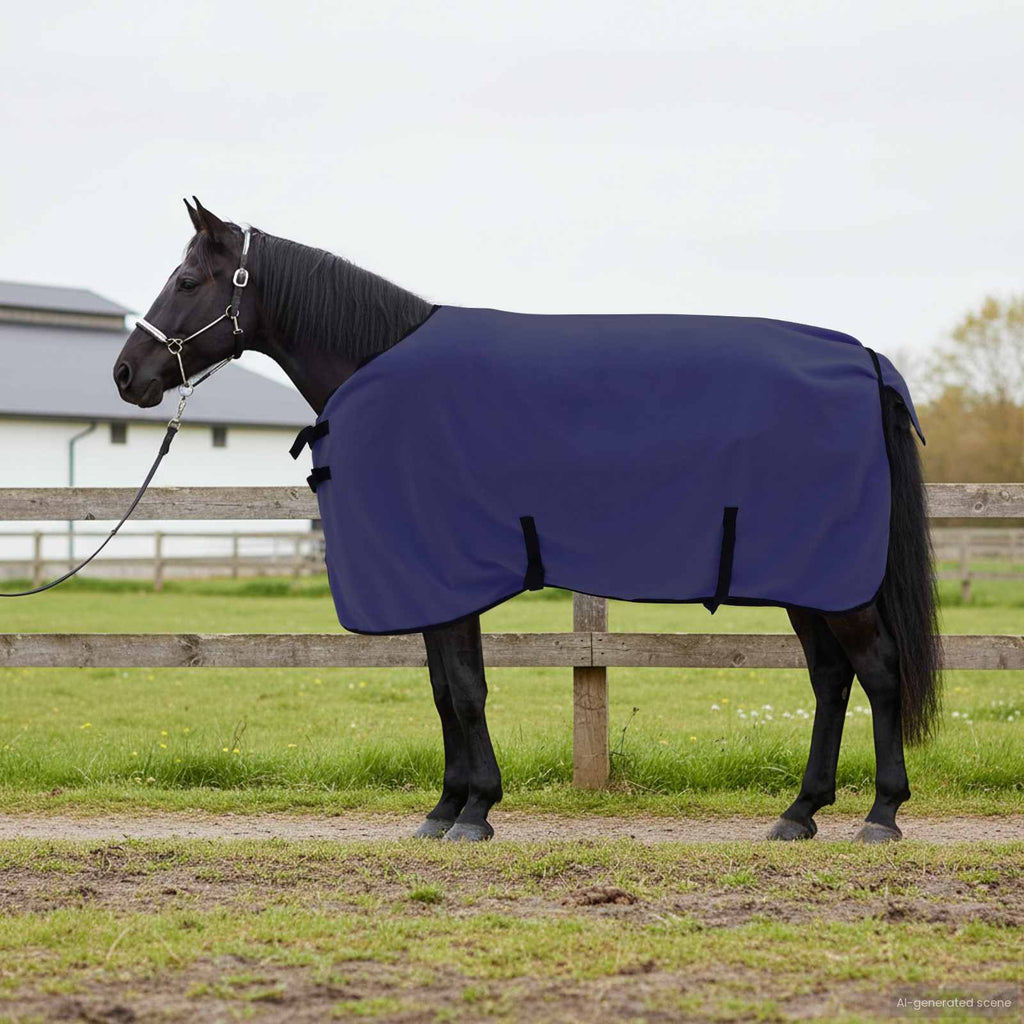 vidaXL Koc dla Koni Granatowy 105 cm Poliester