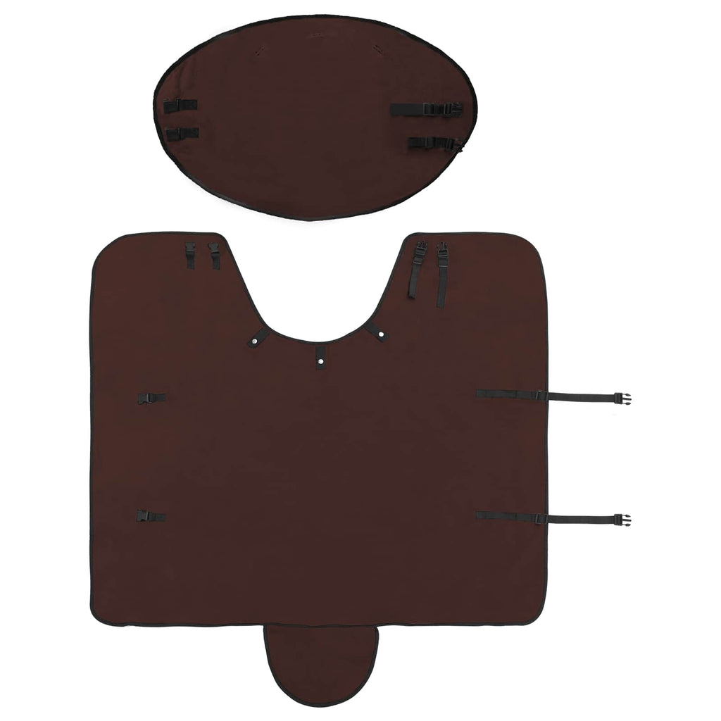 vidaXL Koc dla Koni Pełny Ciemny Brąz 85 cm Poliester