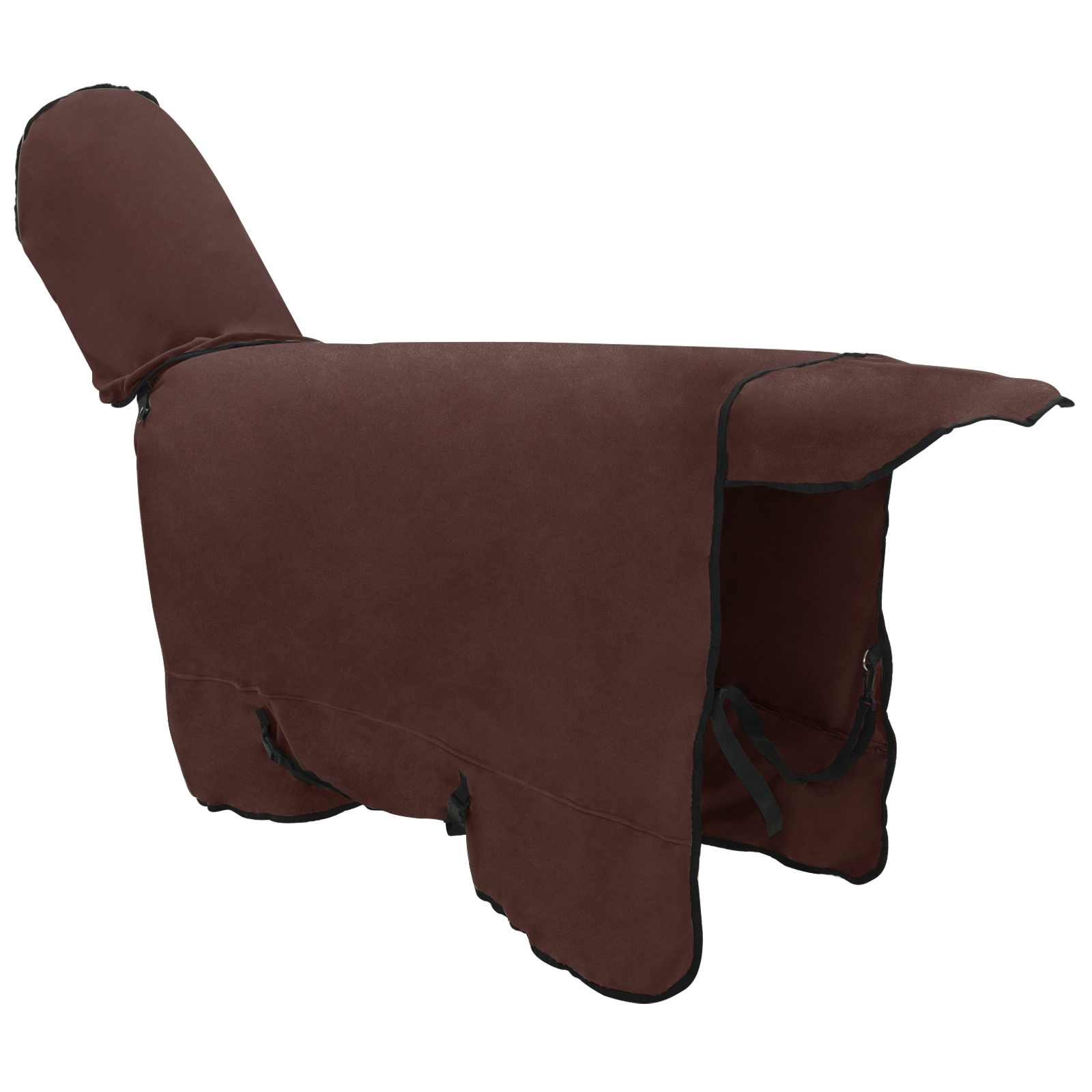 vidaXL Koc dla Koni Pełny Ciemny Brąz 125 cm Poliester