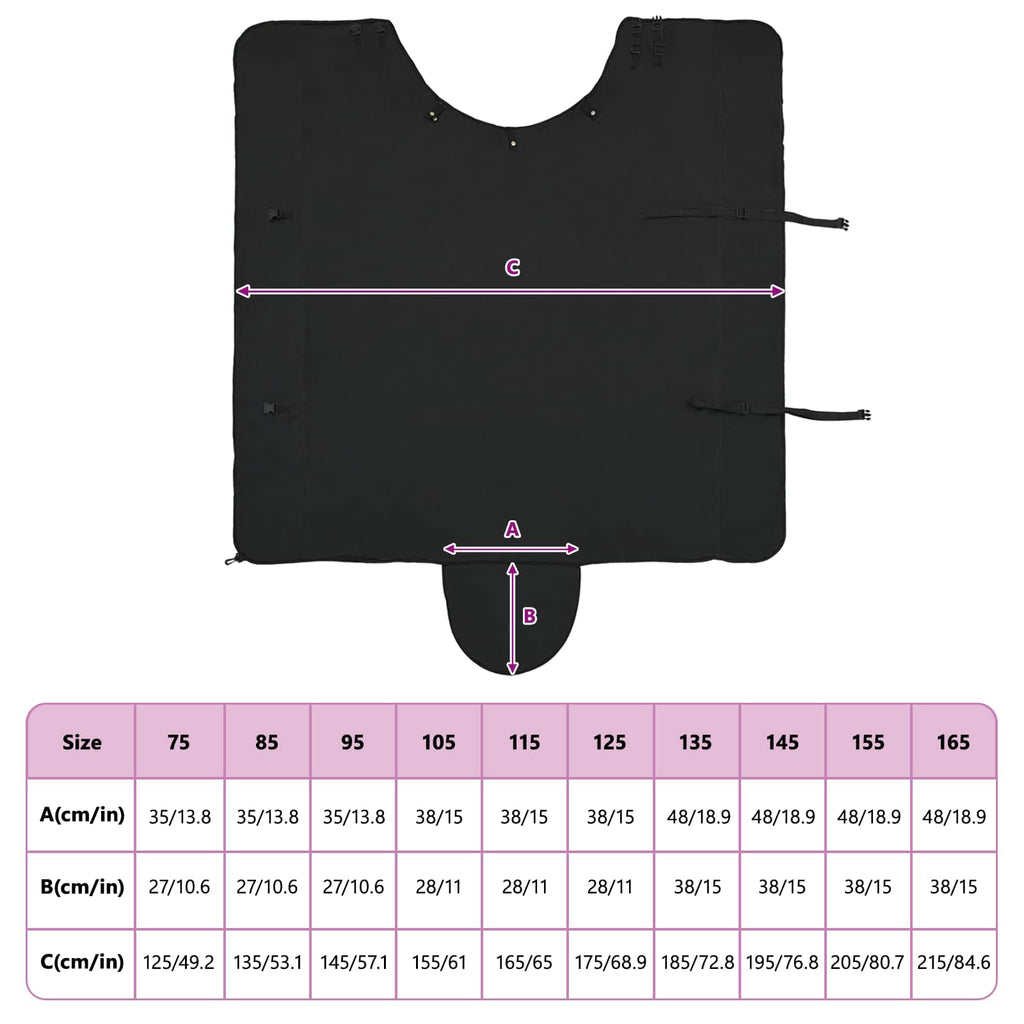 vidaXL Koc dla Koni Czarny 125 cm Poliester