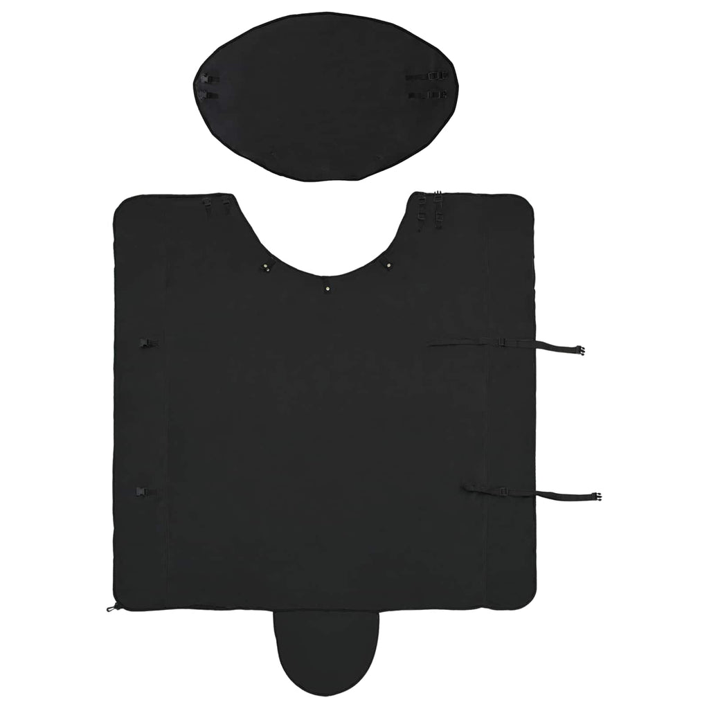 vidaXL Koc dla Koni Czarny 155 cm Poliester