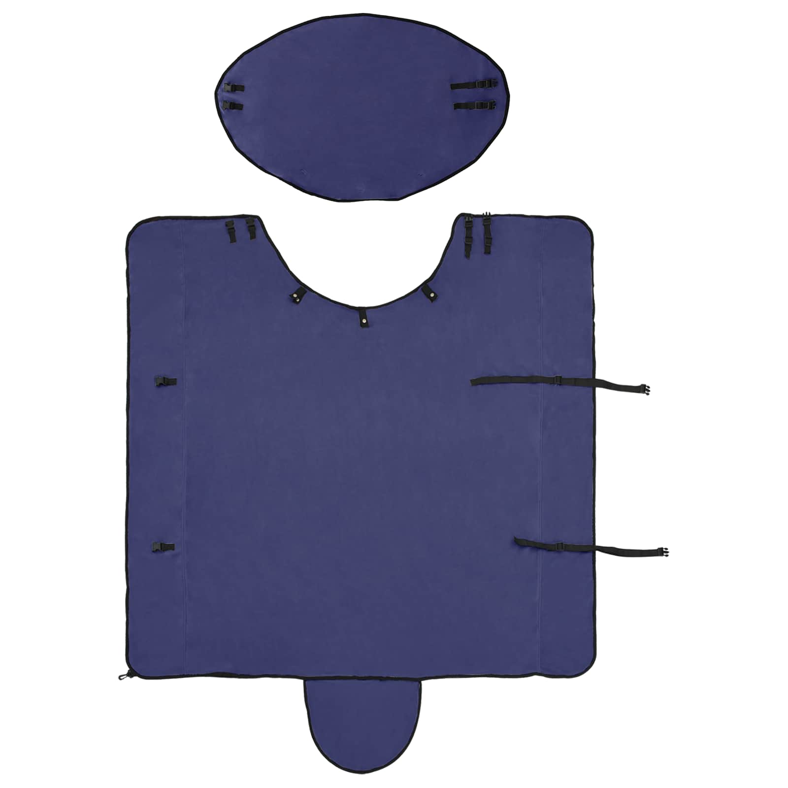 vidaXL Koc dla Koni Granatowy 145 cm Poliester