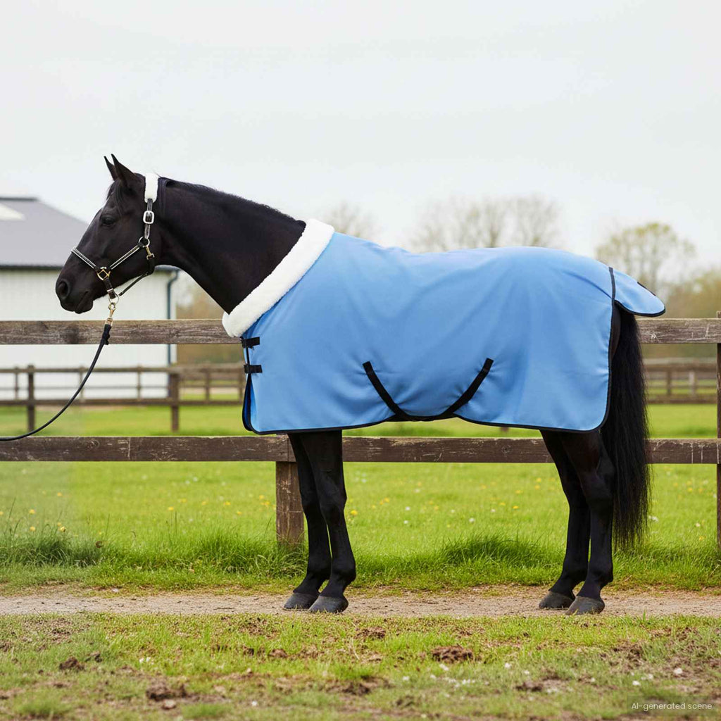 vidaXL Koc dla Koni Pełny Aqua 115 cm Polarowy fleece