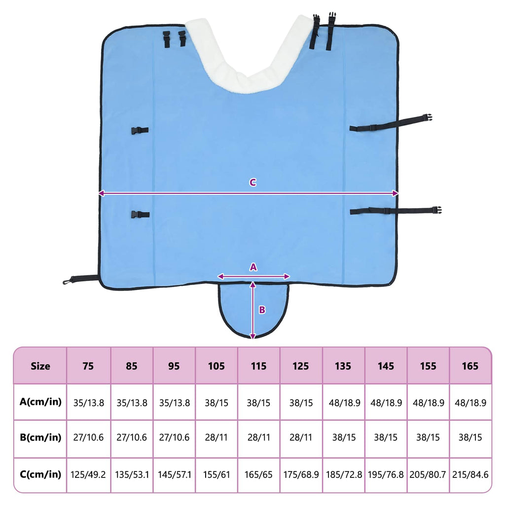 vidaXL Koc dla Koni Pełny Aqua 135 cm Polarowy fleece