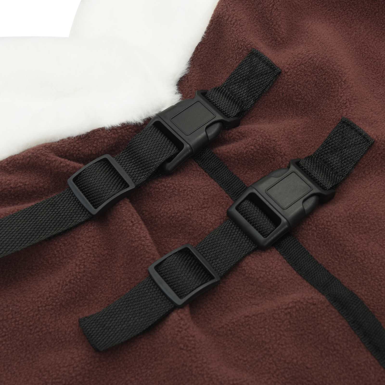 vidaXL Koc dla Koni Pełny Ciemny Brąz 95 cm Polarowy fleece