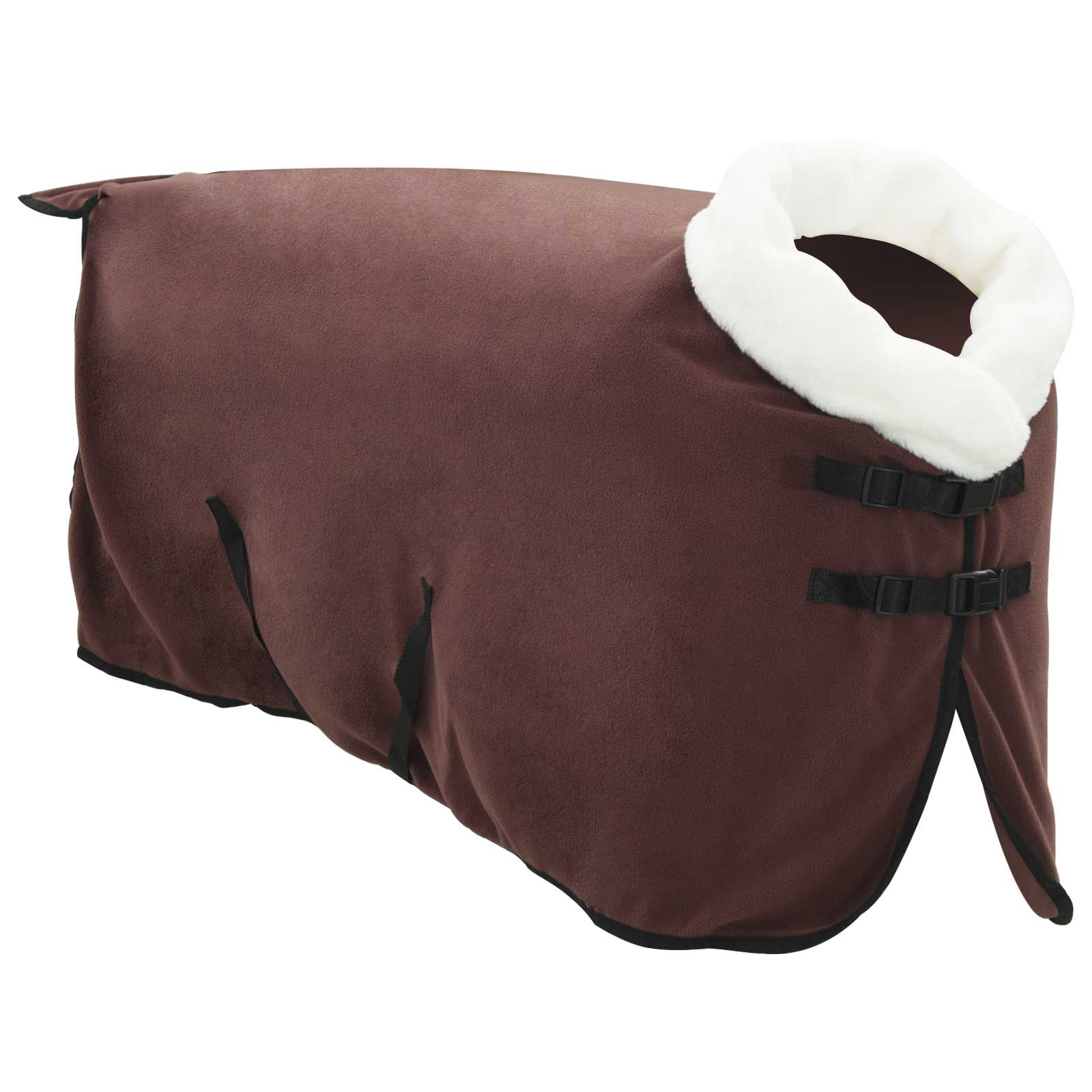 vidaXL Koc dla Koni Pełny Ciemny Brąz 95 cm Polarowy fleece