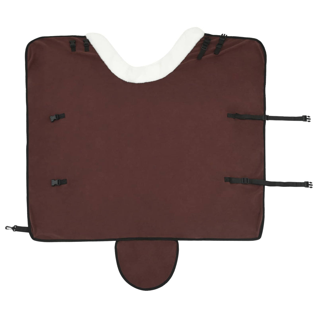 vidaXL Koc dla Koni Pełny Ciemny Brąz 95 cm Polarowy fleece