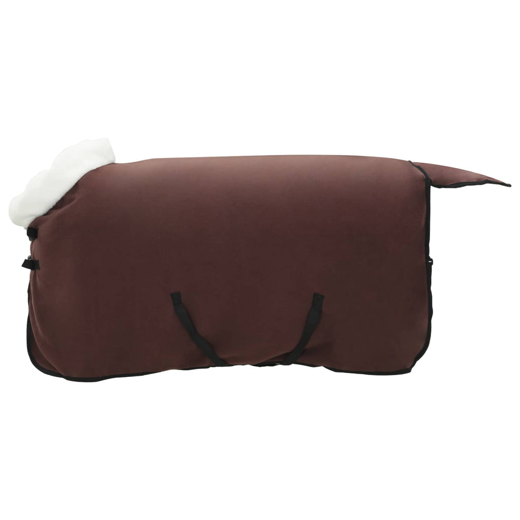 vidaXL Koc dla Koni Pełny Ciemny Brąz 115 cm Polarowy fleece