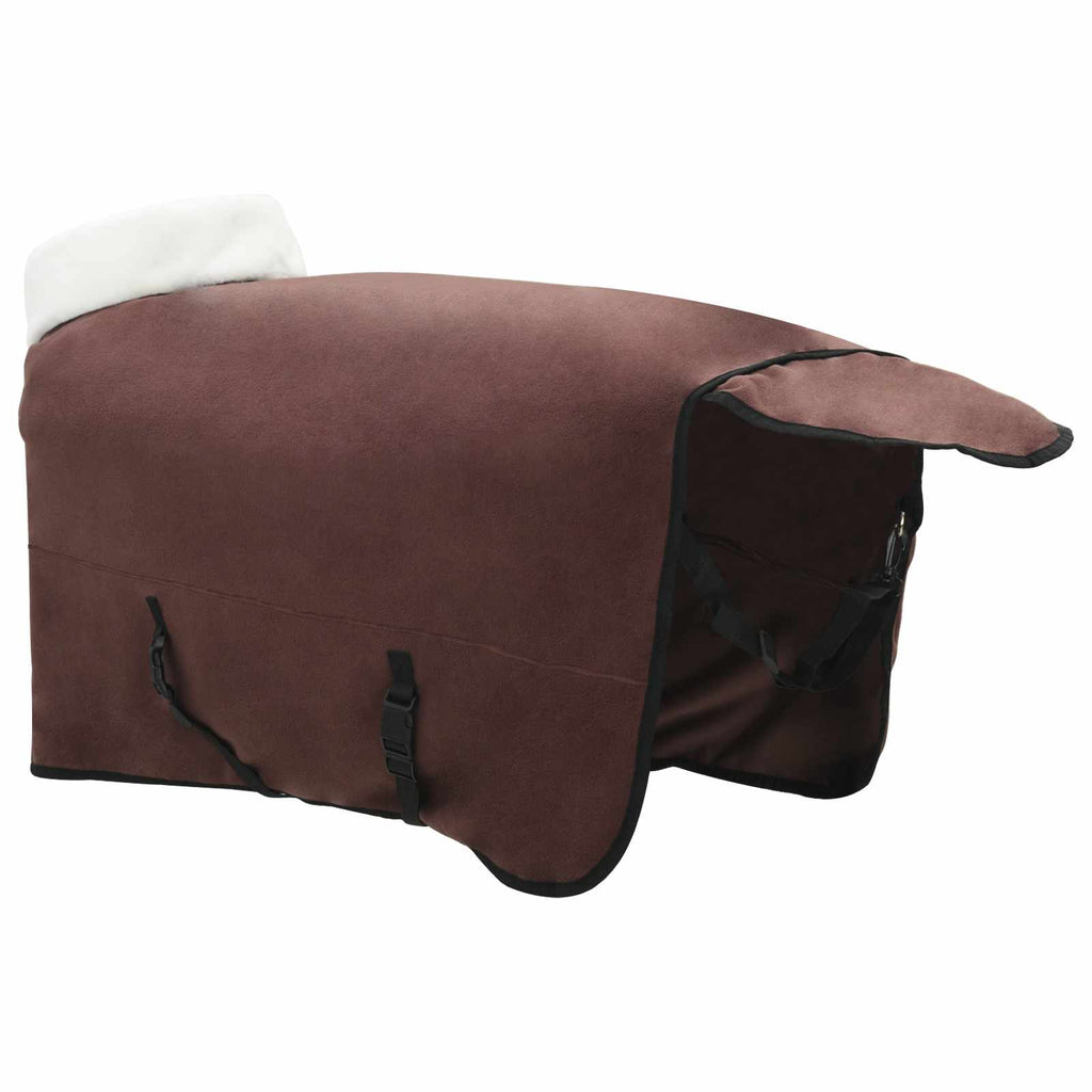 vidaXL Koc dla Koni Pełny Ciemny Brąz 135 cm Polarowy fleece