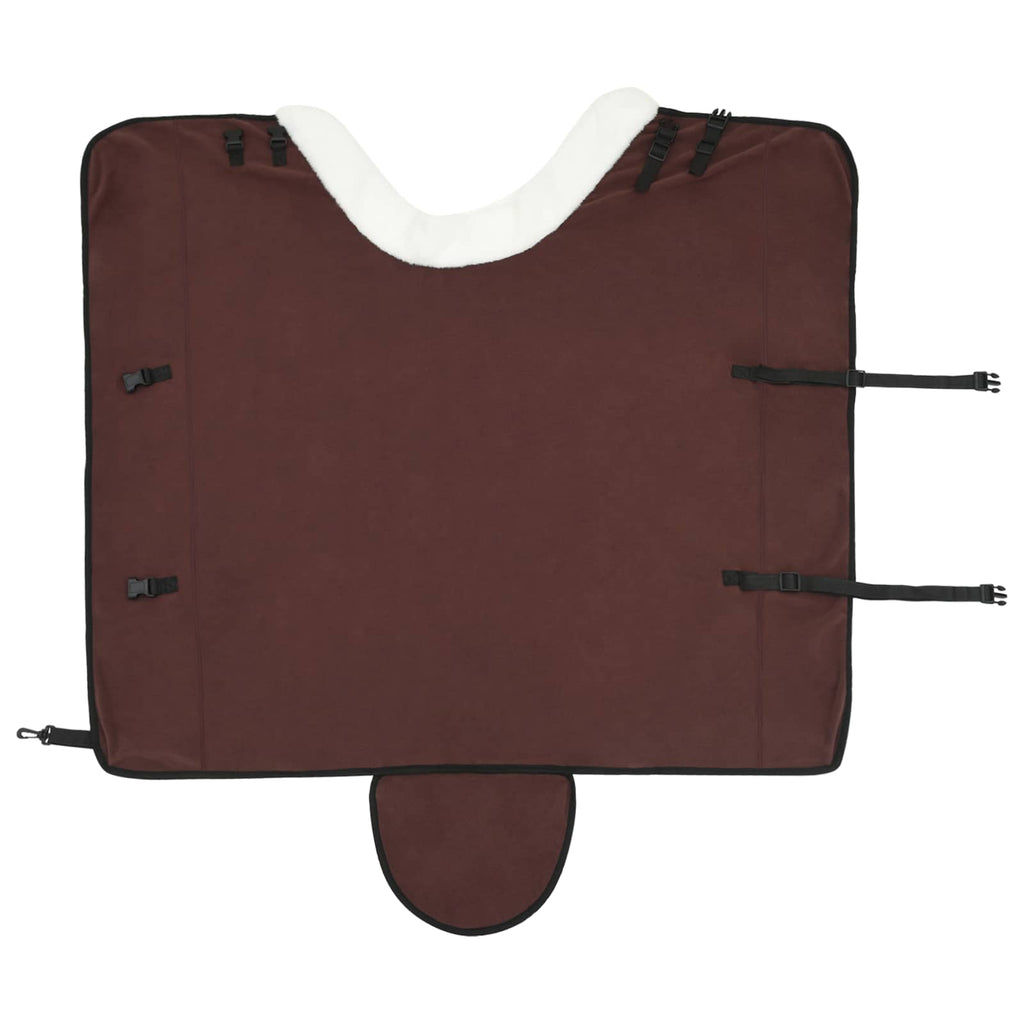 vidaXL Koc dla Koni Pełny Ciemny Brąz 135 cm Polarowy fleece