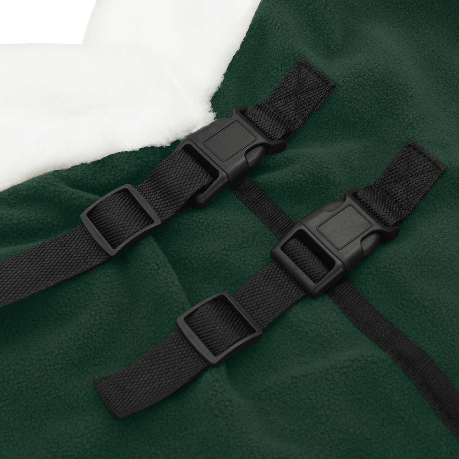 vidaXL Koc dla Koni Pełny ciemnozielony 115 cm Polarowy fleece